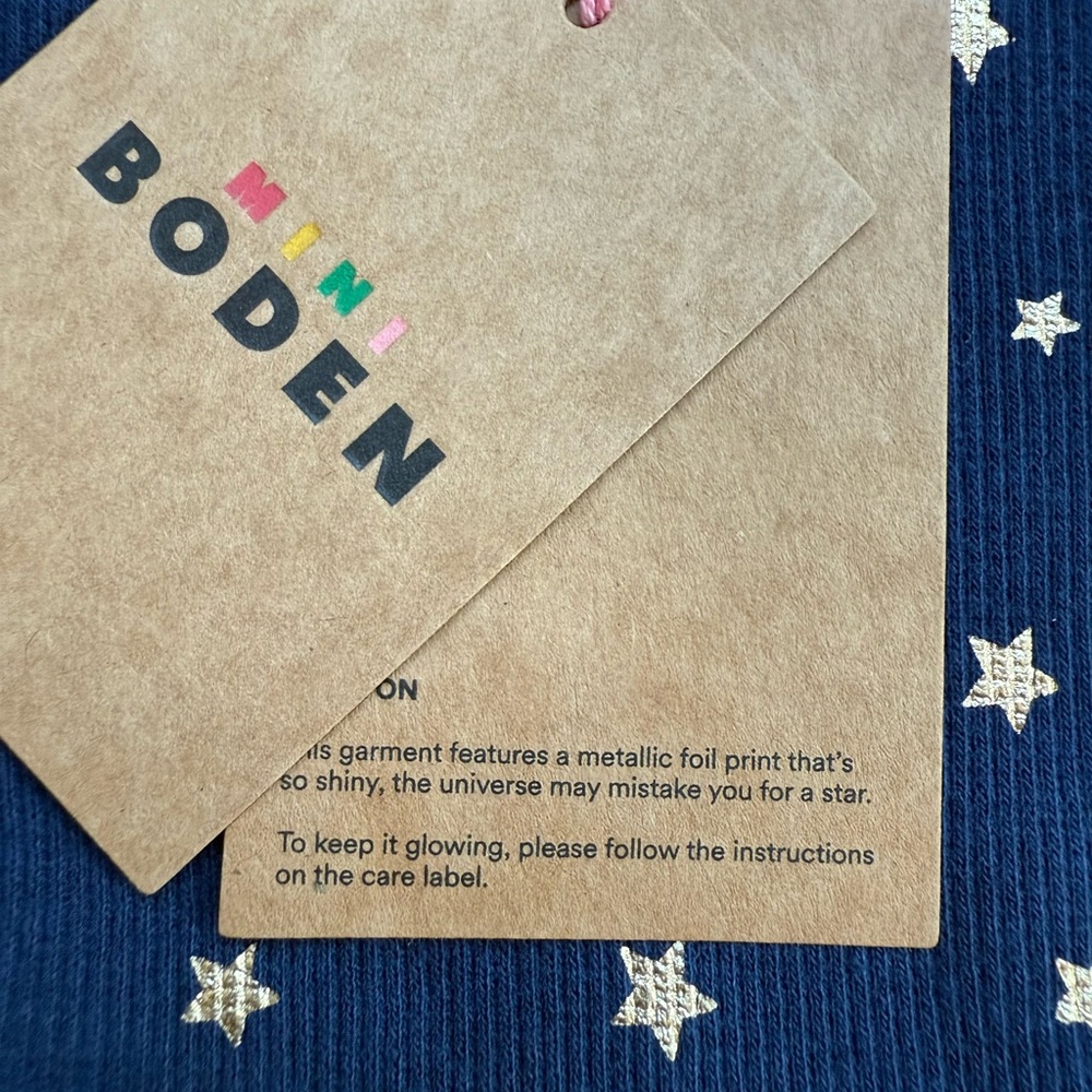 NEW Mini Boden Twirly Tulle Dress College Navy Gold Stars Girls 2-3 Years - Picture 7 of 13